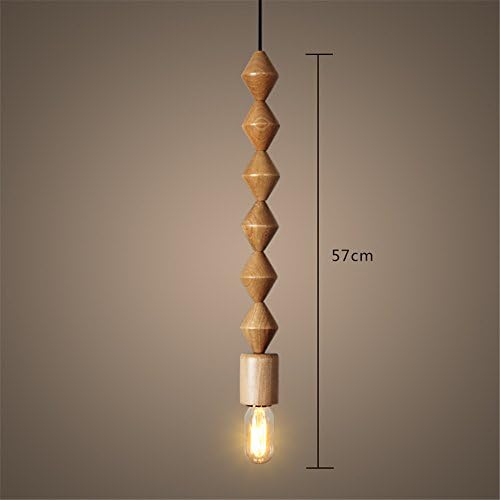 AWAMA Wood Creative Bar Simple Woodwork Rubber Wood Cafe Solid Wood Combination 3,629 Bead Ceiling Lighting Modern Metal Pendant Light Shade Chandelier