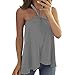 Produktbild BHYDRY Frauen Damen Solid Blackless Halfter Weste Tank Bluse Pullover Tops Shirt (M,Grau)