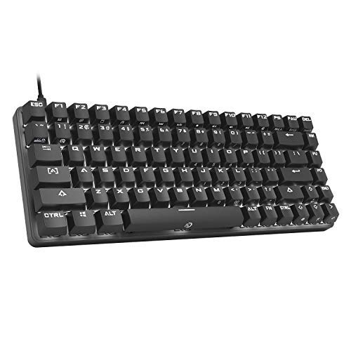 DREVO Excalibur 84-Key Tastiera Meccanica di Gioco Completamente in Metallo Cherry MX Switch con Specialmente Rivestite Nera (Cherry MX Red)