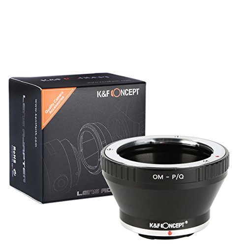 OM-P/Q Adaptador - K&F Concept Adaptador de Montaje para Lente Olympus OM Zuiko a Cámara DSLR Pentax Q-S1 Q10 Q7 Q
