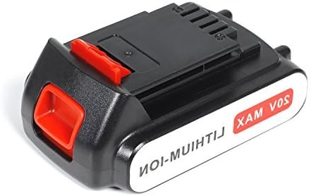 SISGAD 2000mAh 20V LI-ION Rechargeable Battery Replacement for Black & Decker LBXR2020-OPE LB20 LBX20 LBXR20