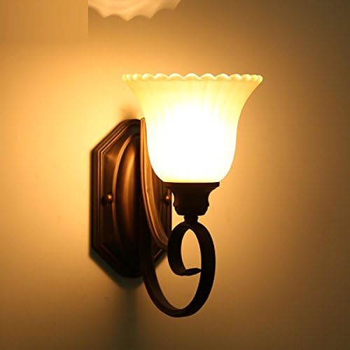 Maniny Creative American Wall Lamp Bedroom Bedside Light Aisle Corridor Lamp Living Room Study Wall Lights E27 220V