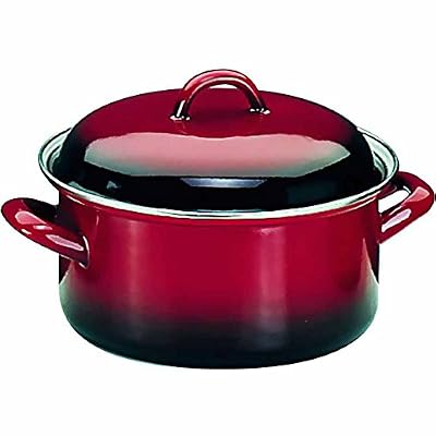Ibili 930124 Faitout avec couvercle Volcán 24 cm en acier émaillé