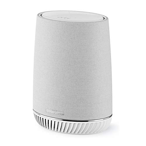 NETGEAR RBS40V-100EUS Orbi Home Mesh Wi-Fi, Expansion, Smart Speaker, Amazon Alexa Built-In, White