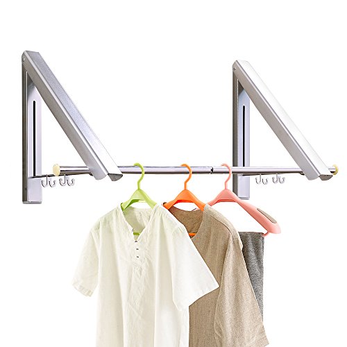 PUNICOK Kleiderhaken Klappbarer Kleiderhaken Wand-Garderobenhaken Garderobenhaken Wandhaken, Silber für Wohnzimmer, Bad, Schlafzimmer, Büro, Silber