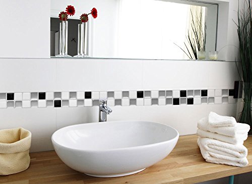 Grandora W5288 Mosaik Fliesenaufkleber 3D-Effekt große Auswahl Wandaufkleber Küche Bad Fliesendekor Folie selbstklebend Design 3 - 2