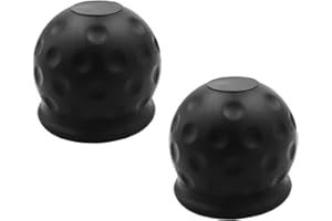 TUXUZAL Cache Boule Attelage Voiture, Lot de 2 Capuchon D'Attelage de Voiture ​Noir, Couvercle ​de Boule de Remorquage en Caoutchouc, Universelle Housse de Protection Boule Attaché Remorque Camion Caravane