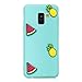 Produktbild Everainy Samsung Galaxy J6 2018 Hülle Silikon Bumper Gummi Cute Süß Muster Ultra Slim Neu Cover Hüllen für Galaxy J6 2018 Handy Handyhülle Stoßfest TPU Gel Stoßstange Candy Farbe Schutzhülle (Grün/Ananas/Wassermelone)