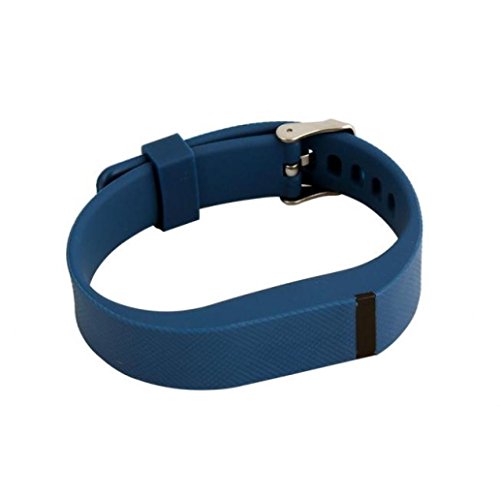 Malloom Muñequeras de recambio banda de reloj correa para Fitbit Flex pulsera Wristband Con Metal hebilla (azul oscuro)