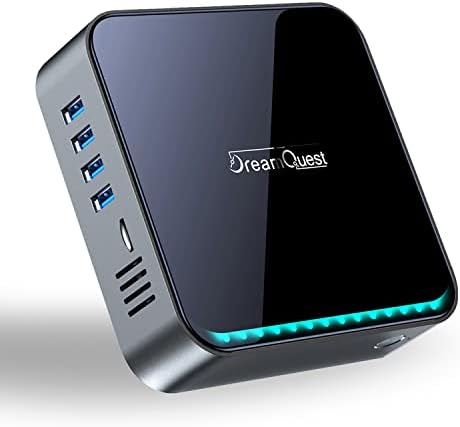 DreamQuest Mini PC Intel Alder Lake N95 (fino a 3,4 GHz) 16 GB RAM 512 GB M.2 SSD, Mini PC desktop USB 3.2/BT5.0/WiFi 5/4k HDMI Adatto per uffici commerciali