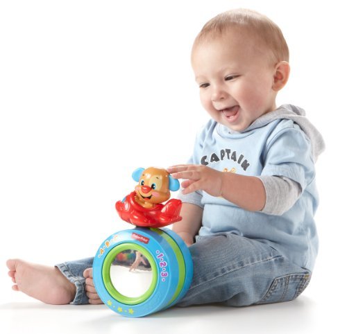 Fisher Price Baby Toy - Laugh and Learn - Puppy's Crawl Along Ball - 25 Sing Along Songs