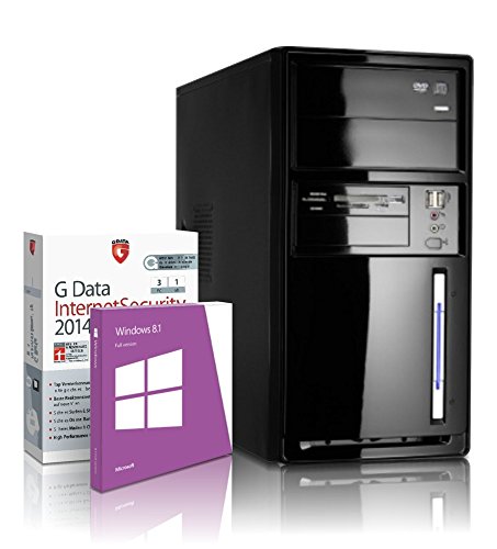 shinobee Office/Multimedia PC mit 3 Jahren Garantie! inkl. Windows8.1 - AMD Quad Core 4x1300MHz, 4GB RAM, 320GB HDD, Radeon8280D, DVD?RW, Office, USB 3.0 #4717
