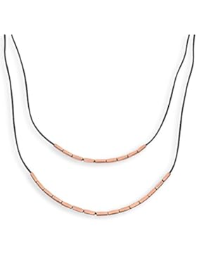 Tamaris Damen-Collier Lynn Edelstahl Stoff 85 cm - A01022000