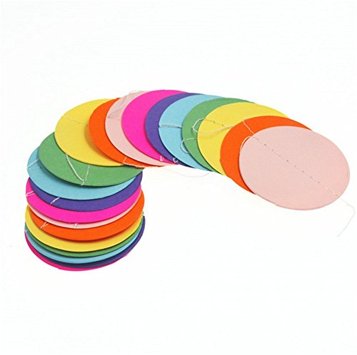 YARBAR Kreis Dots Papier Garland (13 Meter lang) Hochzeits Geburtstags Party Baby Duschen Tischdekoration - 2
