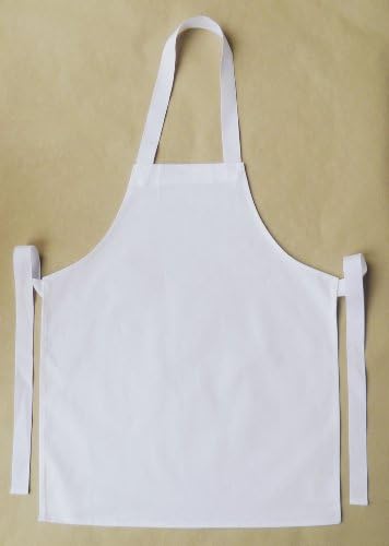Childs White Apron in 100% Cotton Drill