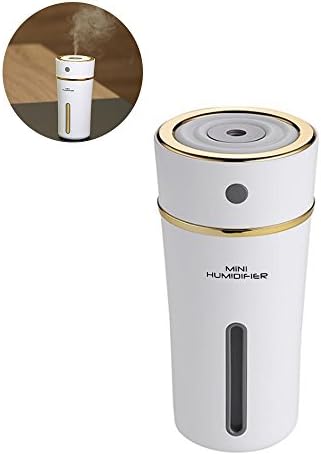 Tie langxian Humidifier, 300ML Creative Cup Aromatherapy Humidifier.Small Volume,Large Capacity with Two Humidification Modes (White(Battery Power))
