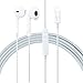 Produktbild Bluetooth Lightning Kopfhörer für Apple iPhone X 8, 7/8 Plus 7 Plus, Fone-Stuff® - mit Mikrofon und eingebauter Fernbedienung, EarPods mit Lightning Connector vom iPhone geladen - Weiß