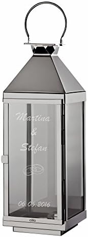 Lantern for Wedding with Names and Date – Lantern – Wedding Day Gift Motiv: Ringe