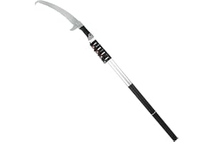 AYYDS Astsäge Teleskopsäge, 3M/4M Handsäge Baumsäge Gartensäge, Einstellbare Länge Astsäge Teleskop mit Asthaken (4m)