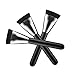 Rosennie 1pc Professional Cosmetic Flat Contour Brush Face Blend Makeup Brush (Black)