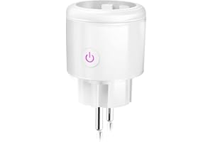 Enchufe Inteligente Smart Plug, Enchufes Inteligentes Temporizador Interruptor Wifi, Control Remoto, Control de Voz, Monitor 