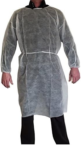 Homewith 10 x White Disposable Visitor Lab Decorating Over Coat Quality Coverall S M L