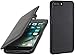 Produktbild StilGut Book Type Case, Hülle Leder-Tasche für iPhone 8 Plus & iPhone 7 Plus. Seitlich klappbares Flip-Case aus Echtleder für Das Original iPhone 8 Plus & iPhone 7 Plus (5,5 Zoll), Schwarz Nappa