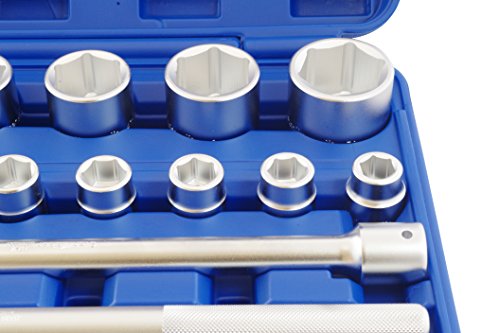 Steckschlüsselsatz 3/4″ Chrom Vanadium 21 tlg Knarrenkasten LKW BUS Traktor - 6