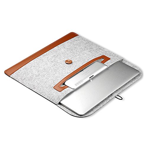 Laptoph  lle Laptoptasche Notebooktasche Sleeve Tasche H  lle Ultrabook Laptop Tasche f  r Apple Macbook Air  Verschluss mit Klettband Schwarz 13 Zoll