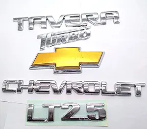 Popinjay Car Monogram Emblem Decals Logo for Chevrolet Tavera Set of 5PCS