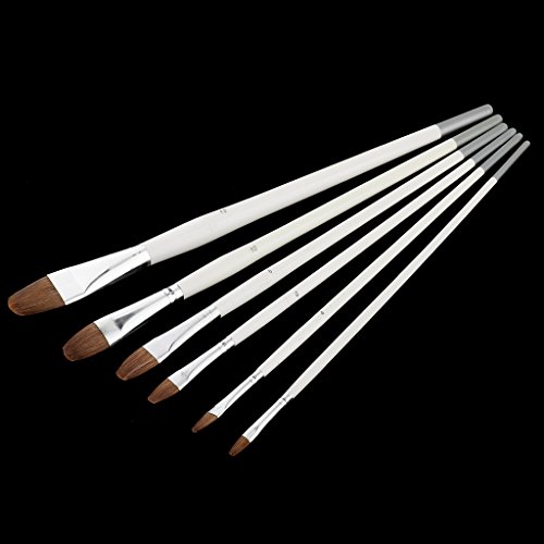 Gazechimp 6er Malerei Pinsel Kunst Pinsel Set Acryl Malen Bürsten für Künstler Ölgemälde - 4