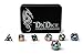Produktbild DnDIce Chromatic Dragon - Solid Metal Poly Dice Set by Available in Dark Chrome & Red, Green or Purple with Dragon Insignia Presentation Tin (Chromatic Dragon Prismatic)