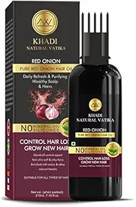 KHADI NATURAL VATIKA Onion Hair Oil for Hair Growth and Hair Fall Control For Men and Women 100ml