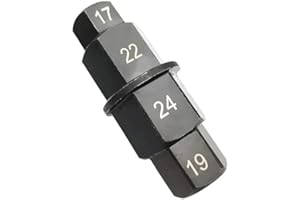 OUTLETISSIMO® Chiave Esagonale Attrezzo Strumento per Ruote Moto Brugola Regolazione Assi Pneumatici Anteriori Mandrino Motociclo Anello Adattatore 17mm 22mm 24mm 19mm