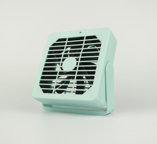 Glighone USB Ventilator Mini Standventilator Tischventilator Kleiner Lüfter mit 360° Halterung, sehr leise und kraftvoll, grün - 3