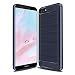 Produktbild Moonmini Huawei Y6 2018 Hülle, Kohlefaser Weiche Flexible TPU Gel Silikon Handy Tasche Case Anti Scratch Stoßfest Schutzhülle Ultra dünn Rückseitige Abdeckung Cover für Huawei Y6 2018 Blue
