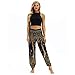 Produktbild Damen Männer Pumphose Pluderhose Leichte Haremshose Boho Feder Kleine Augen Kompass Drucken Freizeithose Aladinhose Hose Laterne Yogahosen by WWricotta