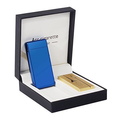 Elektronisches Feuerzeug USB Aufladbarer Dual Lichtbogen ohne Flammen und Gas mit USB-Kabel und Geschenkbox