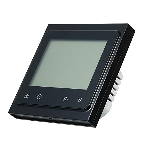 Preisvergleich Produktbild Sgaoliy Eletronisches Heizkörperthermostat3A Touchscreen LCD WiFi-Sprachtemperaturregler für die WarmwasserheizungWiFi und Sprachsteuerung Schwarz