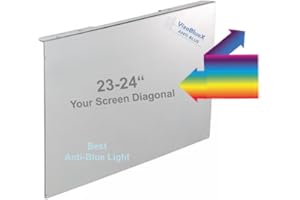 VizoBlueX 23-24 inch Anti-Blue Light Filter for Computer Monitor. Screen Protector Panel 21.5” x13.0 Blocks Blue Light for LCD TV PC Mac iMac Monitors