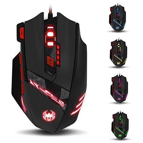 Mouse Gaming con LED RGB, DPI fino a 7200, 8 Pulsanti programmabili, E