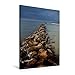 Produktbild Premium Textil-Leinwand 60 cm x 90 cm hoch, Buhne aus Steinen am Ostseestrand | Wandbild, Bild auf Keilrahmen, Fertigbild auf echter Leinwand, Leinwanddruck (CALVENDO Orte)