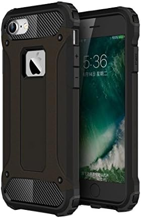 Tough Case, Armor Double Layer Protection - 2 Layer X-Armor Shell Hard Back Cover Case for IPhone/Samsung/Huwai (Samsung S7, Black)