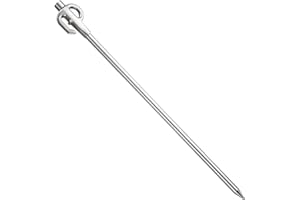 CAMPING MOON Stainless Steel Dog Tie Out Stake 360° Swivel Heavy Duty Strongest Dog Ground Anchor Spike Camp Nails Camping Accessories for Tie-Out Cable Chain 45CM
