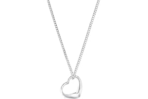 HEATHER NEEDHAM SILVER Heather Needham Childrens Sterling Silver Floating Heart Necklace on 15" (37cm) Silver Chain - Size: small 10mm. Genuine SOLID SILVER - NOT PLATED. Gift Boxed. 8029/15