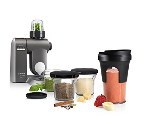 Bosch MUZ45XTM1 TastyMoments 5-in-1 Multi-Zerkleinerer-Set (Mixen, Mahlen, Hacken, Aufbewahren, ToGo-Lösung) für Küchenmaschinen MUMX, MUM5, MUM4 - 6