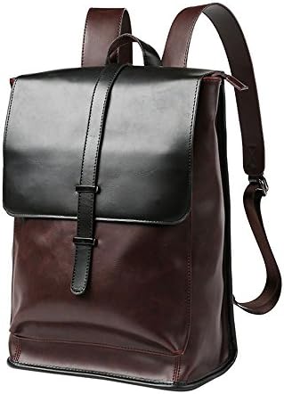 FANMINGSIDI Mens Backpack Shoulder Bag PU Leather Large Capacity Lightweight Stylish
