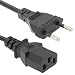 Produktbild Netzkabel für Kaltgeräte 1,2 m | Mit schmalen Euro Stecker | Stromkabel für PC, Monitor, Drucker, PS3 / PS4 PRO | Schutzkontakt Stecker 3 polig | Kaltgerätekabel | schwarz - MOVOJA