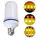 Produktbild LED Flame Effekt Leuchtmittel mit 4 Beleuchtung Modi und Upside Down Funktion, E27/B22 Standard-Basis Fire Leuchtmittel für Beleuchtung und Dekoration