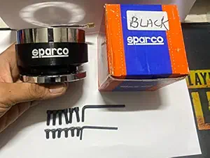 AUTO MT SPARCO Black Quick Release Boss Kit Hub Lock Joint Universal Steering Wheel